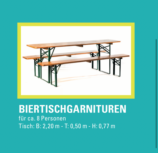 Anfrage für Biertischgarnitur