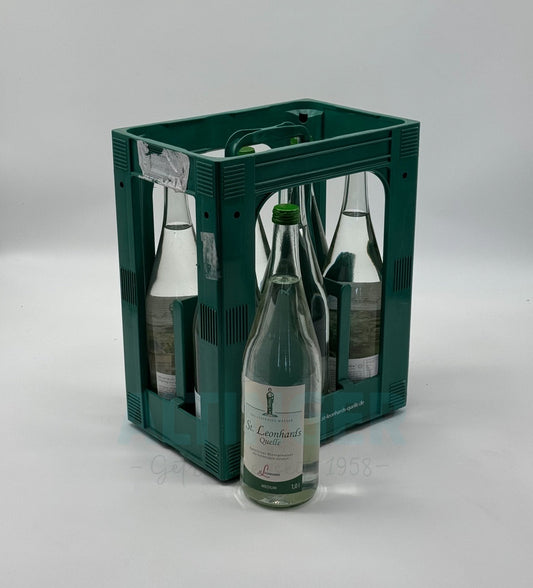 St. Leonhard Quelle Mineralwasser medium 6x1,0 l Glas